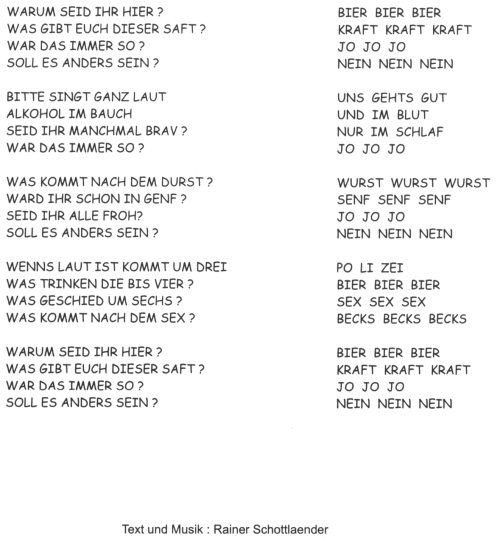Schottis Bierhymne aus seinem Album "Schotti die Zweite"